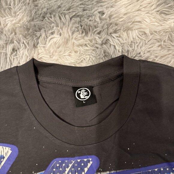 Hellstar Path To Paradise Blue Helmet T-Shirt Men’s Size Large - Picture 2 of 3